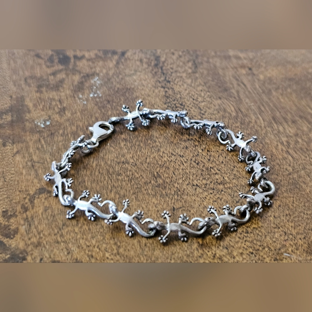 Silver Gecko Bracelet